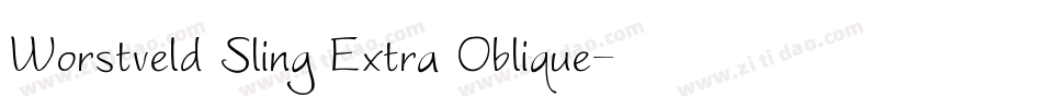 Worstveld Sling Extra Oblique字体转换